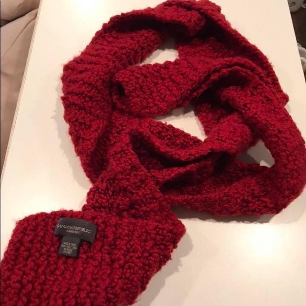 Deep Red Banana Republic Scarf